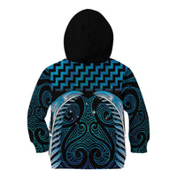 Blue Matariki New Zealand Kid Hoodie Maori Poutama Galaxy Vibes LT14 - Polynesian Pride