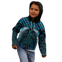 Blue Matariki New Zealand Kid Hoodie Maori Poutama Galaxy Vibes LT14 - Polynesian Pride