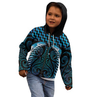 Blue Matariki New Zealand Kid Hoodie Maori Poutama Galaxy Vibes LT14 - Polynesian Pride