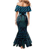 Blue Matariki New Zealand Mermaid Dress Maori Poutama Galaxy Vibes LT14 - Polynesian Pride