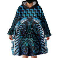 Blue Matariki New Zealand Wearable Blanket Hoodie Maori Poutama Galaxy Vibes LT14 - Polynesian Pride