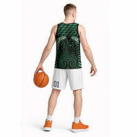 Green Matariki New Zealand Basketball Jersey Maori Poutama Galaxy Vibes LT14 - Polynesian Pride