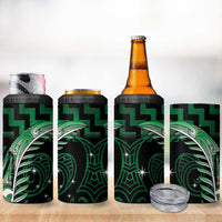 Green Matariki New Zealand 4 in 1 Can Cooler Tumbler Maori Poutama Galaxy Vibes LT14 - Polynesian Pride