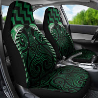 Green Matariki New Zealand Car Seat Cover Maori Poutama Galaxy Vibes LT14 - Polynesian Pride