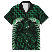 Green Matariki New Zealand Family Matching Short Sleeve Bodycon Dress and Hawaiian Shirt Maori Poutama Galaxy Vibes LT14 Dad's Shirt - Short Sleeve Green - Polynesian Pride
