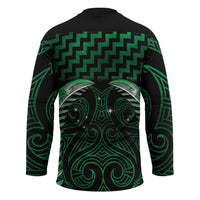 Green Matariki New Zealand Hockey Jersey Maori Poutama Galaxy Vibes LT14 - Polynesian Pride