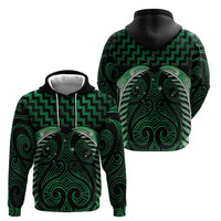 Green Matariki New Zealand Hoodie Maori Poutama Galaxy Vibes LT14 - Polynesian Pride