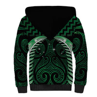 Green Matariki New Zealand Sherpa Hoodie Maori Poutama Galaxy Vibes LT14 - Polynesian Pride