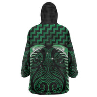 Green Matariki New Zealand Wearable Blanket Hoodie Maori Poutama Galaxy Vibes LT14 - Polynesian Pride