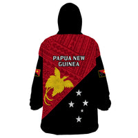 Papua New Guinea Football Wearable Blanket Hoodie Go PNG Polynesian Pattern Sporty Style LT14 - Polynesian Pride