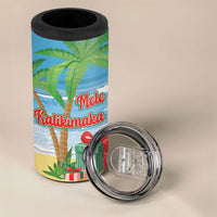 Flamingo Hawaii Summer Christmas Personalized 4 in 1 Can Cooler Tumbler Mele Kalikimaka Beachy Vibes