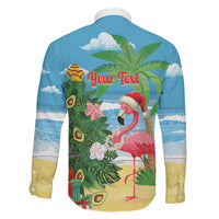 Flamingo Hawaii Summer Christmas Personalized Family Matching Mermaid Dress and Hawaiian Shirt Mele Kalikimaka Beachy Vibes LT14 - Polynesian Pride