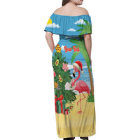 Flamingo Hawaii Summer Christmas Personalized Family Matching Off Shoulder Maxi Dress and Hawaiian Shirt Mele Kalikimaka Beachy Vibes LT14 - Polynesian Pride