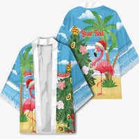Flamingo Hawaii Summer Christmas Personalized Kimono Mele Kalikimaka Beachy Vibes