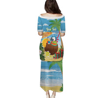 Chilling Parrot Hawaii Summer Christmas Personalized Family Matching Puletasi and Hawaiian Shirt It's 5 O'Clock Somewhere Beachy Vibes LT14 - Polynesian Pride