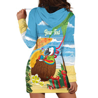 Chilling Parrot Hawaii Summer Christmas Personalized Hoodie Dress It's 5 O'Clock Somewhere Beachy Vibes