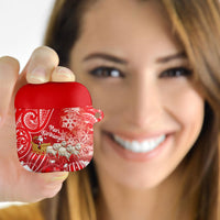 New Zealand Christmas In July AirPods Case Funny Santa Sheep Meri Kirihimete Red LT14 - Polynesian Pride