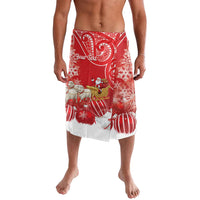 New Zealand Christmas In July Personalised Lavalava Funny Santa Sheep Meri Kirihimete Red LT14 Red - Polynesian Pride