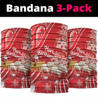 New Zealand Christmas In July Neck Gaiter Funny Santa Sheep Meri Kirihimete Red LT14 package One Size: 25*50cm Red - Polynesian Pride