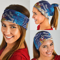 New Zealand Christmas In July Neck Gaiter Funny Santa Sheep Meri Kirihimete Blue LT14 - Polynesian Pride