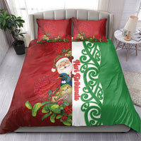 Meri Kirihimete New Zealand Bedding Set Cute Santa NZ Animals and Pohutukawa LT14 - Polynesian Pride