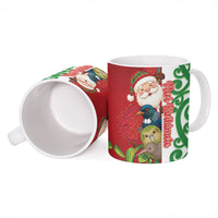 Meri Kirihimete New Zealand Personalised Ceramic Mug Cute Santa NZ Animals and Pohutukawa LT14 - Polynesian Pride