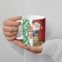 Meri Kirihimete New Zealand Personalised Ceramic Mug Cute Santa NZ Animals and Pohutukawa LT14 - Polynesian Pride
