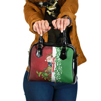 Meri Kirihimete New Zealand Shoulder Handbag Cute Santa NZ Animals and Pohutukawa LT14 One Size Red - Polynesian Pride