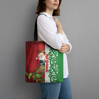 Meri Kirihimete New Zealand Tote Bag Cute Santa NZ Animals and Pohutukawa LT14 - Polynesian Pride