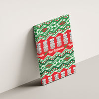 New Zealand Christmas In July Canvas Wall Art Meri Kirihimete Hei Tiki Taniko Motifs Seamless LT14 - Polynesian Pride
