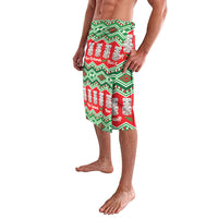 New Zealand Christmas In July Lavalava Meri Kirihimete Hei Tiki Taniko Motifs Seamless LT14 - Polynesian Pride