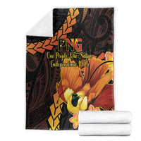 Papua New Guinea Independence Day Blanket 50th Anniversary Papua Niu Gini Bird Of Paradise LT14 - Polynesian Pride