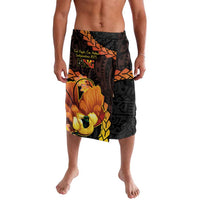 Papua New Guinea Independence Day Lavalava 50th Anniversary Papua Niu Gini Bird Of Paradise LT14 Black - Polynesian Pride