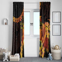Papua New Guinea Independence Day Window Curtain 50th Anniversary Papua Niu Gini Bird Of Paradise LT14 - Polynesian Pride