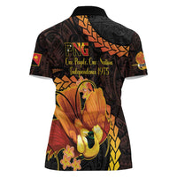 Papua New Guinea Independence Day Women Polo Shirt 50th Anniversary Papua Niu Gini Bird Of Paradise LT14