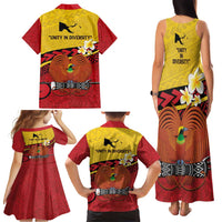 Papua New Guinea Independence Day Family Matching Tank Maxi Dress and Hawaiian Shirt Since 1975 Unity In Diversity LT14 - Polynesian Pride