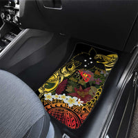 Papua New Guinea 50th Independence Anniversary Car Mats Independen Stet bilong Papua Niu Gini LT14 Set 2pcs - Front Black - Polynesian Pride