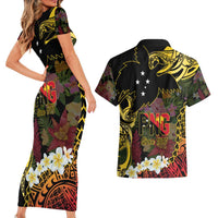 Papua New Guinea 50th Independence Anniversary Couples Matching Short Sleeve Bodycon Dress and Hawaiian Shirt Independen Stet bilong Papua Niu Gini LT14 - Polynesian Pride