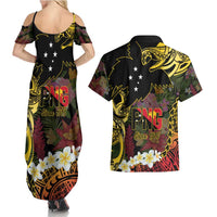 Papua New Guinea 50th Independence Anniversary Couples Matching Summer Maxi Dress and Hawaiian Shirt Independen Stet bilong Papua Niu Gini LT14 - Polynesian Pride