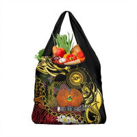 Papua New Guinea 50th Independence Anniversary Grocery Bag Independen Stet bilong Papua Niu Gini LT14 1-pack One Size Black - Polynesian Pride