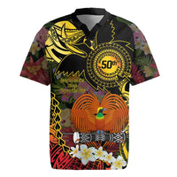 Papua New Guinea 50th Independence Anniversary Rugby Jersey Independen Stet bilong Papua Niu Gini LT14 Black - Polynesian Pride