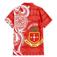 Personalised Kolisi Tonga Family Matching Mermaid Dress and Hawaiian Shirt Mate Maa Tonga Ngatu Pattern LT14 - Polynesian Pride