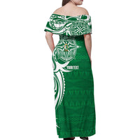 Personalised Liahona - Saineha High School Family Matching Off Shoulder Maxi Dress and Hawaiian Shirt Tongan Ngatu Pattern LT14 - Polynesian Pride
