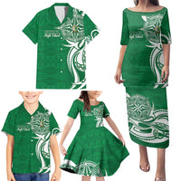 Personalised Liahona - Saineha High School Family Matching Puletasi and Hawaiian Shirt Tongan Ngatu Pattern LT14 - Polynesian Pride