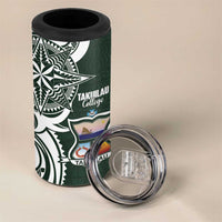 Personalised Tonga Takuilau College 4 in 1 Can Cooler Tumbler Est 1975 Tongan Ngatu Pattern LT14 - Polynesian Pride
