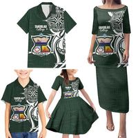 Personalised Tonga Takuilau College Family Matching Puletasi and Hawaiian Shirt Est 1975 Tongan Ngatu Pattern LT14 - Polynesian Pride