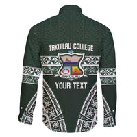 Personalised Tonga Takuilau College Family Matching Long Sleeve Bodycon Dress and Hawaiian Shirt 50th Anniversary Ngatu Kupesi LT14 - Polynesian Pride
