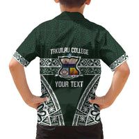 Personalised Tonga Takuilau College Family Matching Puletasi and Hawaiian Shirt 50th Anniversary Ngatu Kupesi LT14 - Polynesian Pride