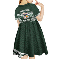 Personalised Tonga Takuilau College Kid Short Sleeve Dress 50th Anniversary Ngatu Kupesi LT14 - Polynesian Pride