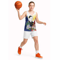 Philippines Rizal Day Basketball Jersey Filipino Sampaguita Grunge Style - Polynesian Pride